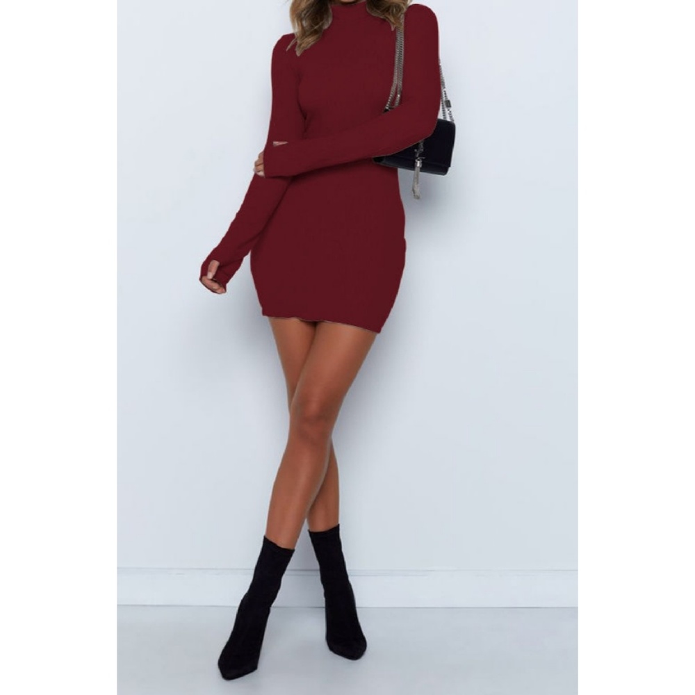 🆕️ High Collar Midi Dress